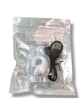 Wireless Earphone Ear Hook Bluetooth 5.0 Rechargeable White USB Cable Included S
